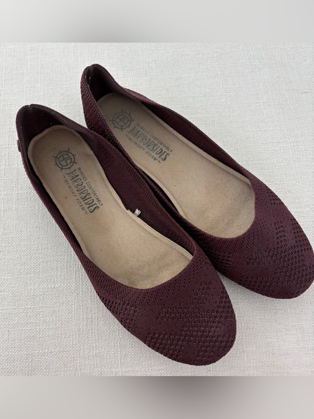 Harborside Nile Burgundy Flats. Size 8. Excellent condition.